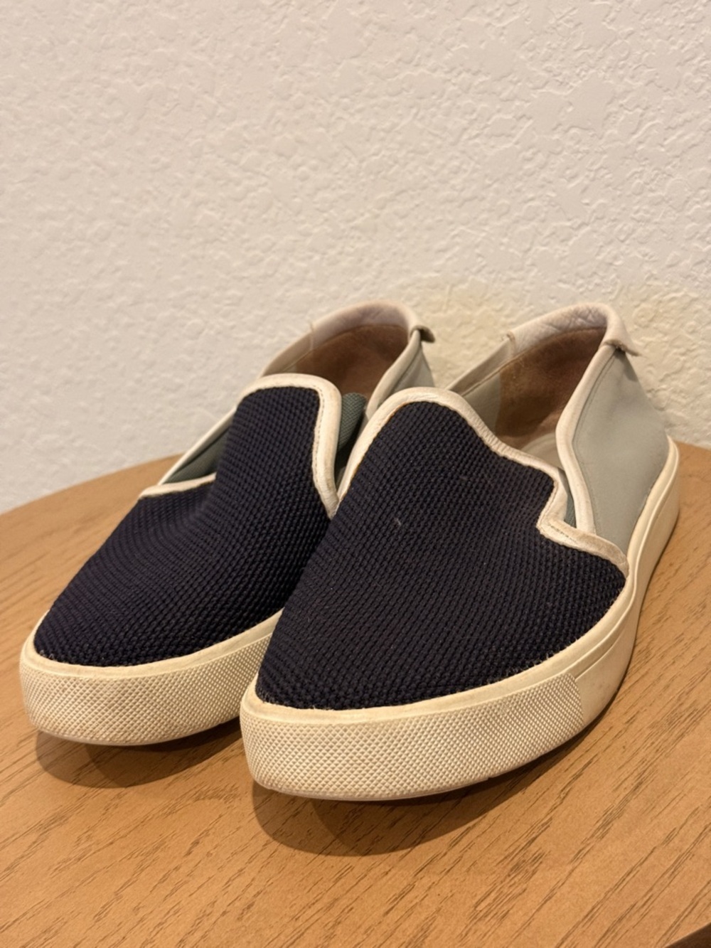 Vince Men’s Navy‎ and Cream Slip-On Loafers